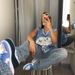 Cross Border Foreign Trade New Women's Pants Sexy Loose European And American Style Hole High Waist Wide Leg Trousers Casual Jeans_ecoleips.com