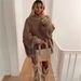 Women's Clothing Women's High Neck Oversized Sweater With Contrast Color Design - Soft Polyester Blend, Loose Fit, Streetwear Chic_ecoleips.com