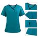 Women's Clothing Color Matching New Hand Washing Clothes Work Clothes Nurse Clothes Medical Uniforms Hospital Dental Clinic Work Uniforms_ecoleips.com