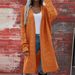 Women's Long Cardigan Sweater - Soft Knit Open Front Coat, Loose Fit V-Neck, Pure Color Stitching, Casual & Elegant_ecoleips.com