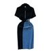 Women's Clothing Design Contrast Color Stitching Slim Fit Medium Length Short Sleeve Dress_ecoleips.com