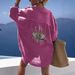 Women's Linen Blend Long Sleeve Shirt Casual Button down Top with Lapel Collar for Spring Summer_ecoleips.com