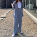 Women's Wide Leg Pant Suit Set Modern Oversized Blazer And Trousers Two Piece Outfit For Business Casual_ecoleips.com