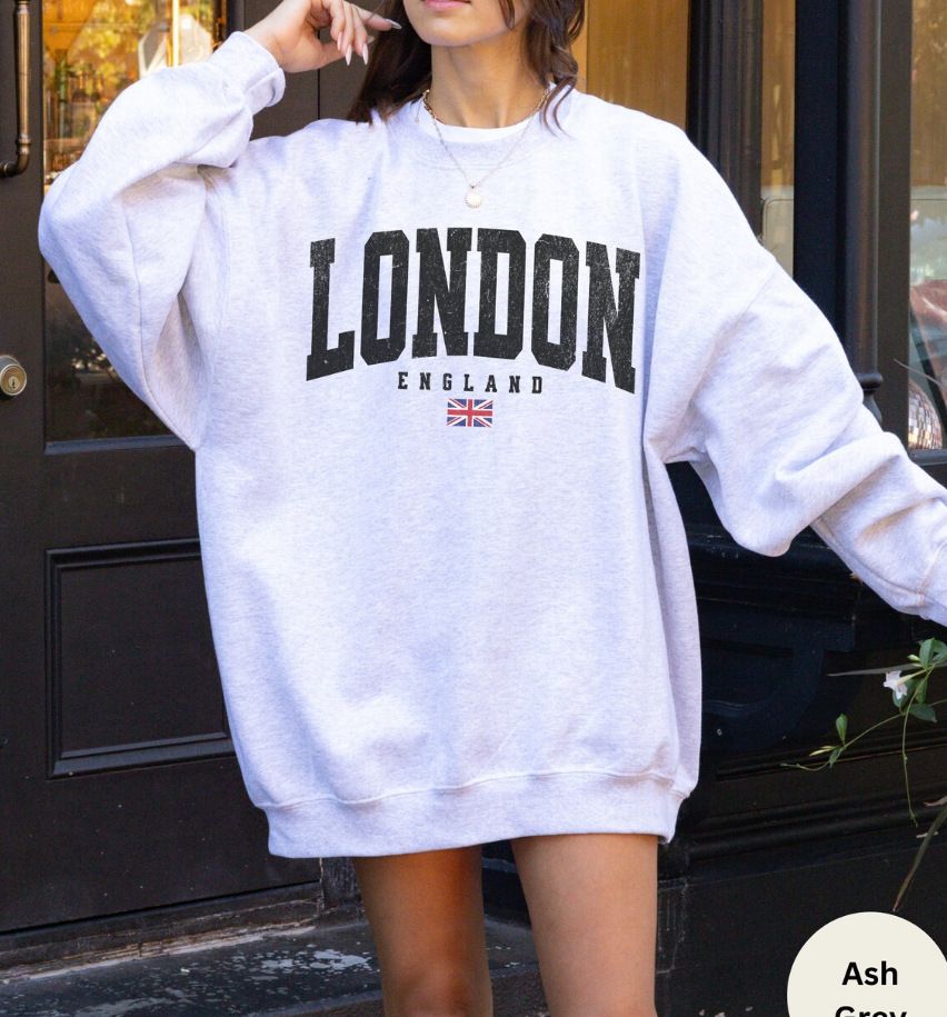 Women's Large Letter Print Pullover Sweatshirt Casual Loose Long Sleeve Top For Autumn Winter European American Style_ecoleips.com