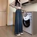 High-Waisted Wide Leg Jeans For Women – Flowy Straight Denim Pants (S-2xl, Dark Blue & Light Blue, Non-Stretch Cotton)_ecoleips.com