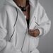 Women's Clothing Contrasting Lines Hooded Zipper Sweater Casual Hooded Zip-Up Sweatshirt Contrast Color Block Straight Leg Pants Set Loose Streetwea_ecoleips.com