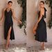 Sleeveless sexy slim long skirt for women with slit backless dress_ecoleips.com