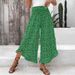 Women's Casual High-Waisted Wide-Leg Pants Loose Fit Polka Dot Bottoms Flattering Figure Regular Polyester Spring/Autumn Summer_ecoleips.com