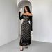 Women's Clothing Long Dress Lace Off-Shoulder Slim Fit American Style Autumn Winter New 2026_ecoleips.com