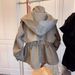 Women's casual drawstring waist tooling trench coat coat female spring and autumn short_ecoleips.com