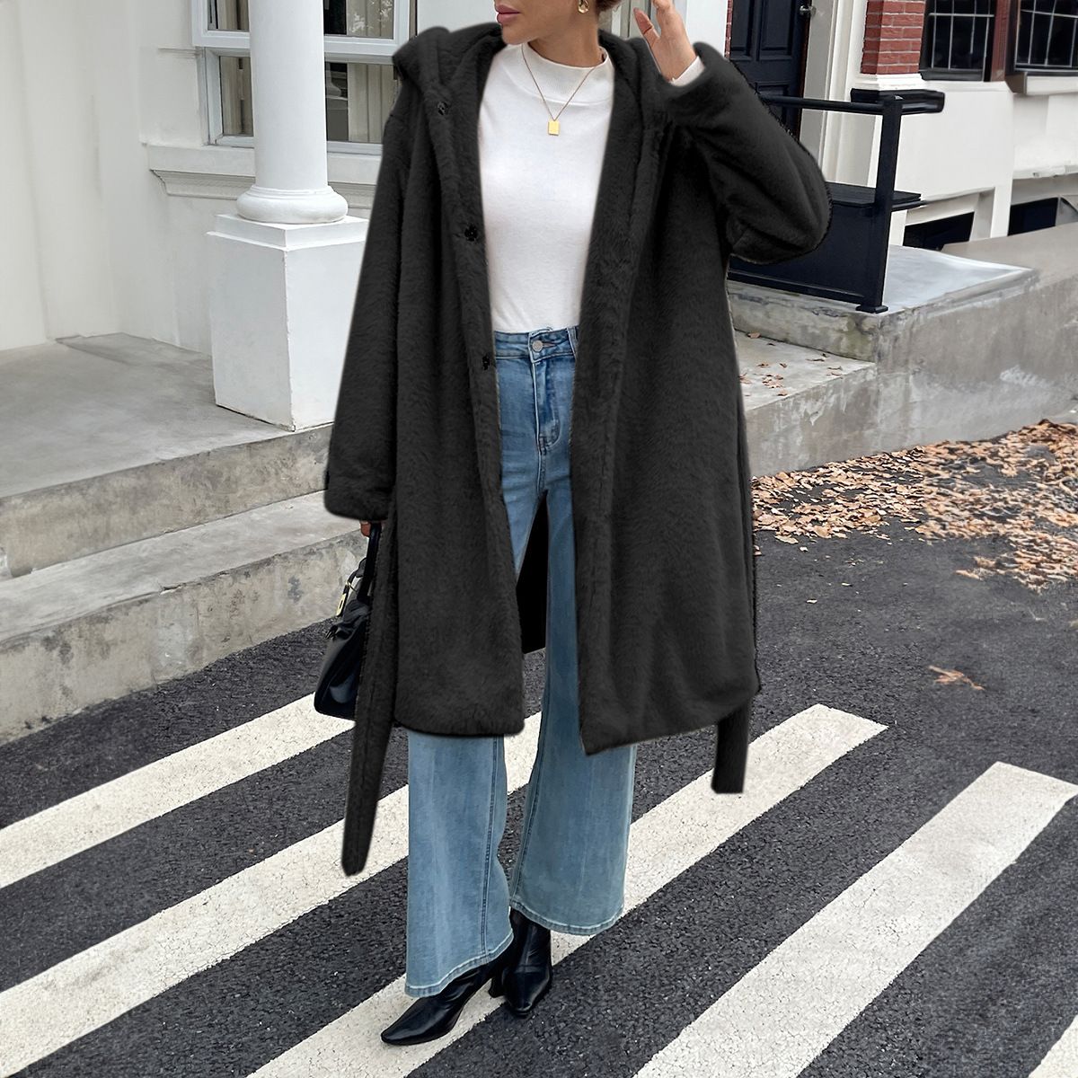 Women's Elegant Long Sleeved Hooded Coat European And American Style Fall Winter_ecoleips.com