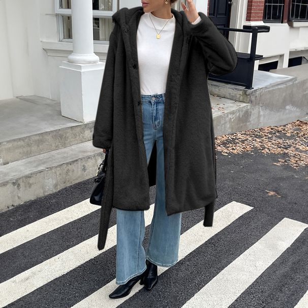 Women's Elegant Long Sleeved Hooded Coat European And American Style Fall Winter_ecoleips.com