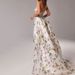 Foreign Trade European American Style Sexy Printed Strapless Backless Straps, Women's Fashionable Floral Long Dress With_ecoleips.com