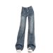 Ladies Jeans Flare Trousers Leisure Slimming Vintage Inspired Autumn High Waist Bell Women's Pants Flared Jeans Jeans Y2k_ecoleips.com