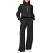 2025 European And American Women's Two-Piece Oversized Half-Zip Sweatshirt Wide-Leg Sweatpants Casual Set_ecoleips.com
