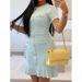 Temperament Elegant Buttons Short Sleeve Long Skirt Dress Women's Autumn & Winter Wholesale_ecoleips.com