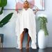 Women's Clothing Irregular Batwing Sleeve Dress Oversized Batwing Sleeve Tunic Dress – Flowy Asymmetrical Long Dress For Women (Fall Colors)_ecoleips.com