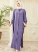 Verve Muslim Abaya Robe Fashion Batwing Sleeve Long Style_ecoleips.com