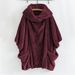 Women's Oversized Batwing Sleeve Coat – Fleece Lined Button Down Collar With Pockets, Streetwear Fashion Outerwear For Fall Winter_ecoleips.com