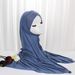 "Solid-Color Scarf With Wave Embellishments – Soft & Stylish Shawl For Women, Multi-Color Options"_ecoleips.com