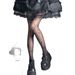 Unique Black Sweet Musical Note Women's Pantyhose, Thin Lolita Stockings, Wholesale Direct From Manufacturer_ecoleips.com