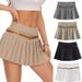 Women’s Clothing fashion slim fit versatile waist wide pleated trousers skirt_ecoleips.com
