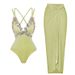 Sexy Slim Fit One Piece Swimsuit For Women Fashionable 3D Floral Design Swimwear Set_ecoleips.com