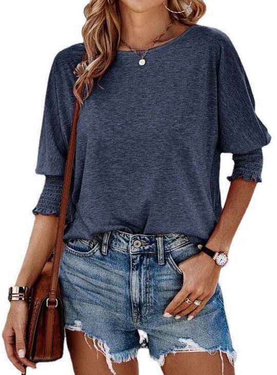 Women's Plus Size Long T-Shirt Round Neck Collar With Pocket Summer Fashion Loose Fit_ecoleips.com