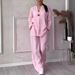 Women's Casual Cotton Linen Pant Sets Comfortable Loose Tops Wide Leg Pants Fashion European And American Style_ecoleips.com