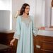 Muslim Robe Women's Simple Embroidered Dress Kaftan Dresses_ecoleips.com