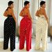 Women's Boho Chic Wide-Leg Pants Set Flowy Fringe Polka Dot Casual Comfort Clothing_ecoleips.com