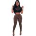 Women's Clothing Mesh Two Piece Set - Sexy Nightclub Outfit With Sheer Top & High-Waisted Shorts Dare To Shine In Mesh_ecoleips.com