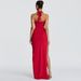 Women's European American Style Dress Backless Slit Pleated Sexy Deep V Neck Halter Bodycon_ecoleips.com