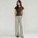 Women's Relaxed Linen Casual Pants Loose Straight Leg Elegant Breathable Cotton Wide Leg Striped Long Spring Summer_ecoleips.com