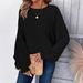 2024 New Cross-Border European And American Knit Autumn/Winter Comfortable Casual Pullover Round Neck Long Sleeve_ecoleips.com