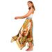 2025 Spring/Summer New Women's Long Printed Asymmetrical Hem Fashionable Elegant Waist-Cinching A-Line Skirt_ecoleips.com