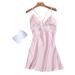 Aria Basics Aria Basics Women's Silk Sexy Strap Nightdress With Chest Pads, Hollow Lace European And American Home Wear, Manufacturer's Direct_ecoleips.com