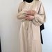 Verve Modest Muslim Fashion Shiny Satin Solid Color Belted Batwing Sleeve Robe Plus Size Women's Clothing_ecoleips.com