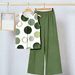 Women's Fashion Print Two Piece Set Sleeveless Irregular Vest And Pants Cross Border Style New in Stock_ecoleips.com