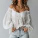 Voya Women's Spring Style Elegant Lace Lace New Off Shoulder Shirt One Shoulder Top Available In Two Colors_ecoleips.com
