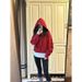 Women's Clothing Embroidered Hoodie Half Zip Loose Fit Fleece Lined Jacket Warm Top For Sports Yoga_ecoleips.com