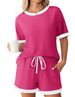 European And American Style Women's Pajama Set Solid Color Ribbed Short Sleeved Home Wear Summer New 2026_ecoleips.com