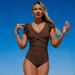 Women's One Piece Swimsuit Tummy Control Solid Color European American Style Sports Bikini_ecoleips.com