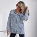 Women's Oversized Denim Jacket New Boyfriend Style Ripped And DistressedRelaxed Everyday Wear Comfortable Feshion_ecoleips.com