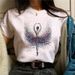 European And American Clothing, Round Neck, Casual Spring-summer Printed Watercolor Ballet Girl T-shirt, Women's Short_ecoleips.com