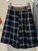 K New Style Stylish Plaid Suit Wide Leg Pants For Women Retro High Waist Slimming A-line Five Quarter Pants_ecoleips.com