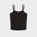 SMFK Black Garden Sports Camisole Cross Flower Full Print Hot Girl Slim Fit Short Tank Top Summer New Style_ecoleips.com