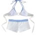 Women's Sexy Lace Floral Solid Color Bikini Vacation Two Piece Swimsuit Small Bust New 2026_ecoleips.com
