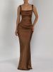 K Sexy Pleated High-end New Dress With Slimming Effect, Camisole Temperament, Banquet Evening Gown, Long_ecoleips.com