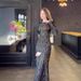 Women's Clothing Elegant Feminine Long-Sleeved Maxi Dress Summer Comfortable Fit: Designed Thin Lanon Dress_ecoleips.com